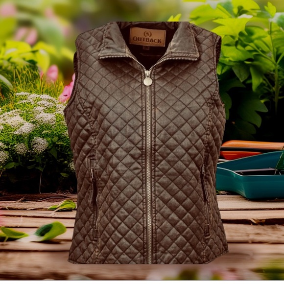 OUTBACK TRADING COMPANY Jackets & Blazers - OUTBACK TRADING COMPANY WOMEN’S BRISBANE VEST BROWN SZ XL